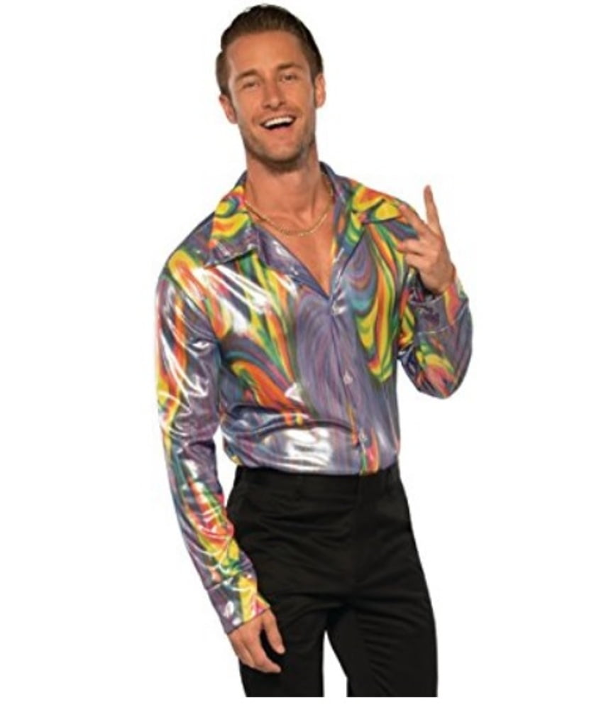 Men's Disco Get Down Retro Shirt Long ...